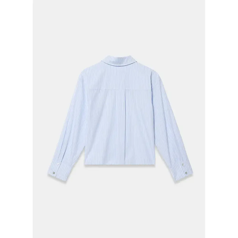 Mint Velvet Blue Stripe Embroidered Shirt